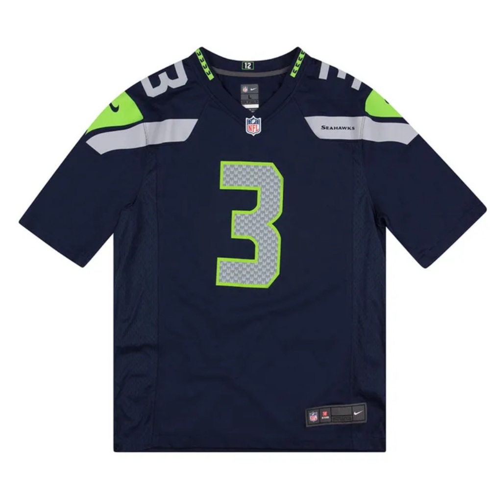 2012-2108 Seattle Seahawks Wilson #3 Nike NFL Game Jersey (Home)